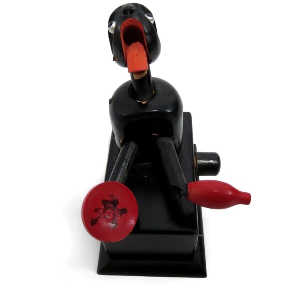 Rare Japanese KOBE Sake Drinker DOLL Articulated Wooden Figurine Vintage 4" - Picture 3 of 10